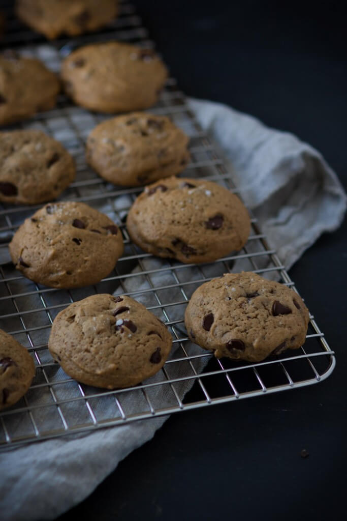 chocolate chip espresso cookies. A delicious alternative to a traditional chocolate chip cookies