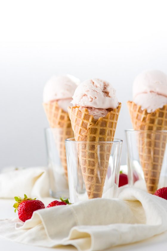 Roasted strawberry and buttermilk ice cream recipe. Delicate aroma of the roasted strawberries combined with the tartness of buttermilk and sourness of the lemon, plus the fragrance from the lemon zest takes the strawberry ice cream to a whole new level. VERY delicious summer ice cream!