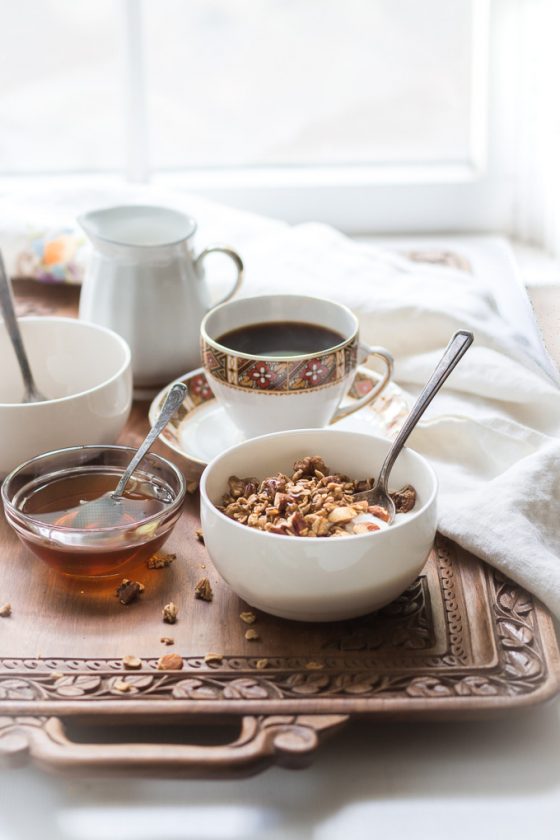 Homemade Coffee Granola with Winter Spices
