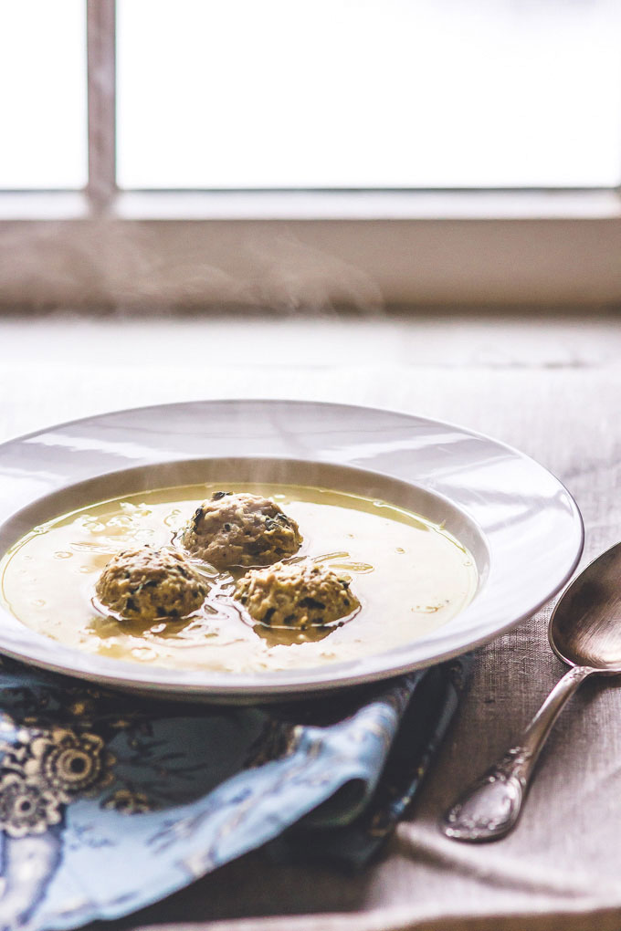 Light and Healthy Chicken Meatball Soup