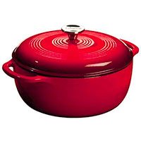 Lodge Enameled Cast Iron Dutch Oven, 6-Quart, Island Spice Red