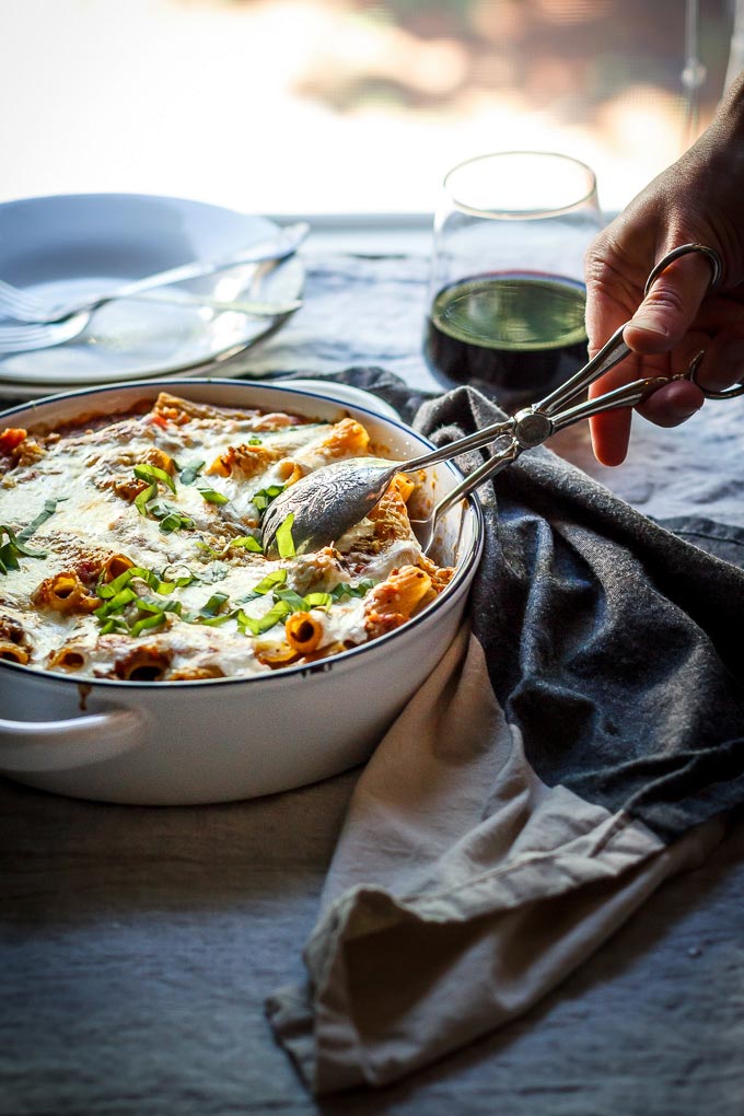 Lighter Ground Beef Pasta Casserole