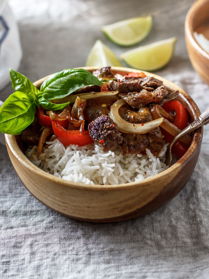 This 20 minute Light and Easy Thai red curry beef dinner is a perfect alternative to a take-out. With the simple ingredients in no time, you will have a fragrant exotic dinner on your table.