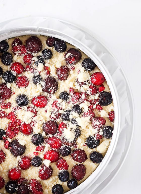 This effortless mixed berry cake recipe is perfect for any occasion or when you need a little extra cheer me up treat. Super easy and fast to make, AND low on sugar. The delicate sweet and tangy taste, the melt in your mouth buttery texture, and the pop of different colors are worth your time.