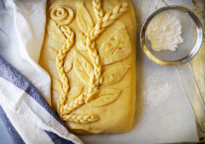 This Ukrainian savory egg and fresh herbs pie is a family recipe and one of my favorite pies from the childhood. The combination of fresh eggs from a local farm and fragrant seasonal dill, parsley and scallions wrapped in a soft, lightly sweetened yeasted dough will make you fall in love with this recipe.