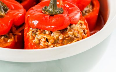 Ukrainian all Beef Stuffed Peppers Recipe is a healthy and easy dinner to make. You only need 3o minutes for the prep. The oven does the rest. In about 1 hour 30 minutes you have delicious, healthy and nutritious dinner to satisfy you for the next couple of days!