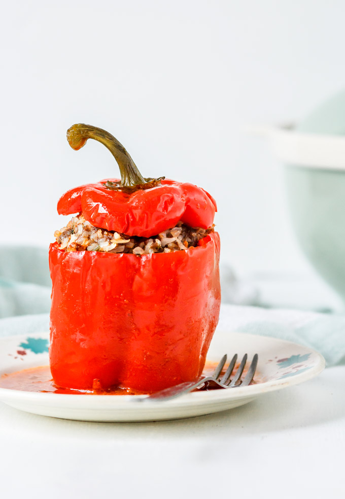 Ukrainian all Beef Stuffed Peppers Recipe is a healthy and easy dinner to make. You only need 3o minutes for the prep. The oven does the rest. In about 1 hour 30 minutes you have delicious, healthy and nutritious dinner to satisfy you for the next couple of days!