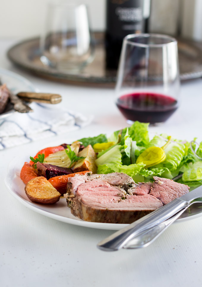 Stunning Fresh Herbs and Feta Cheese Stuffed Leg of Lamb | The Pure Taste