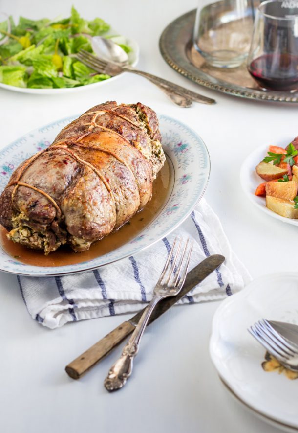 Stunning Fresh Herbs and Feta Cheese Stuffed Leg of Lamb | The Pure Taste