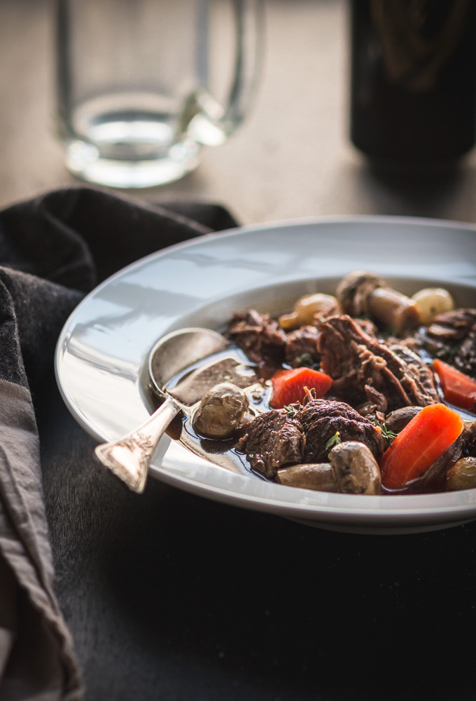 This Irish Guinness Beef Stew recipe is a simple and light dish to celebrate St. Patrick’s Day. I eliminated all unnecessary fat and other heavy stuff to make it a healthier dinner. Enjoy it with crusty bread to soak all the flavorful Guinness broth. #beef #stew #guinness #dinner #stpatricksday