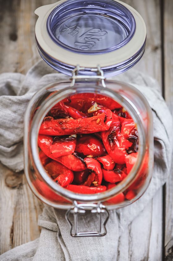 How To Make Oven Roasted Peppers and Marinate Them
