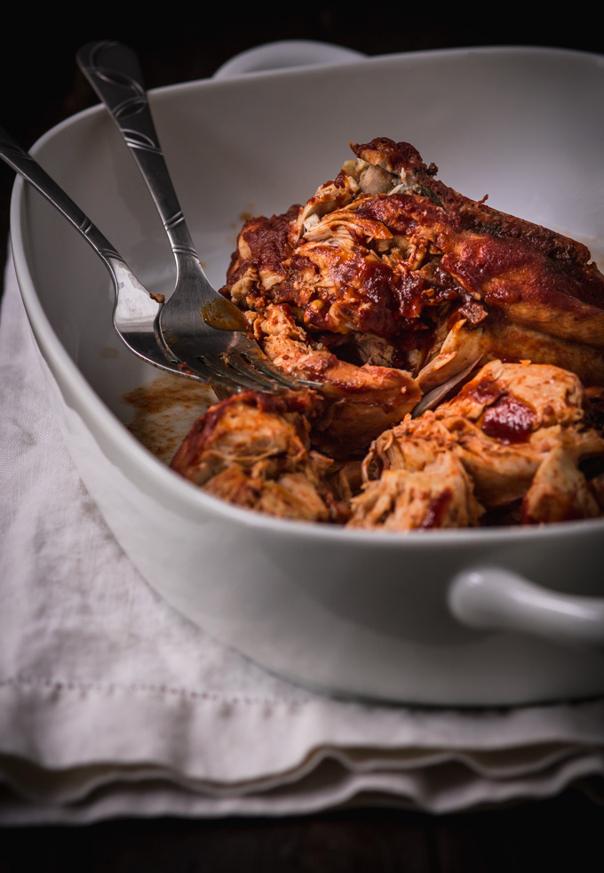 In this post, you will learn how to make BBQ chicken 2 ways: instant pot pulled bbq chicken, and stovetop pulled bbq chicken breast recipe. Both ways yield the fragrant, juicy barbeque chicken that you can shred and enjoy the way you like it. And there are so many ways to use leftover bbq chicken. So many dinner ideas and inspiration. Plus the easy two-step process makes it a time saver dinner! #bbqchicken #pulledchicken #chicken #bbq