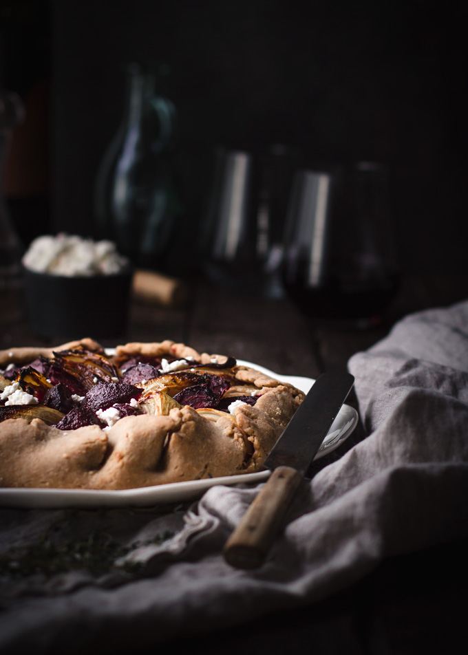 This rustic roasted beets and goat cheese galette will prove that beets can be delicious and fancy. In this recipe, you will learn how to cook beets the right way, how to make 100% white whole wheat crust and how to use the underdog vegetable to create the beautiful savory galette. If you are looking for the beets recipe, then give this beet and goat cheese pie – galette a chance. #pie #galette #beets #savory #goatcheese